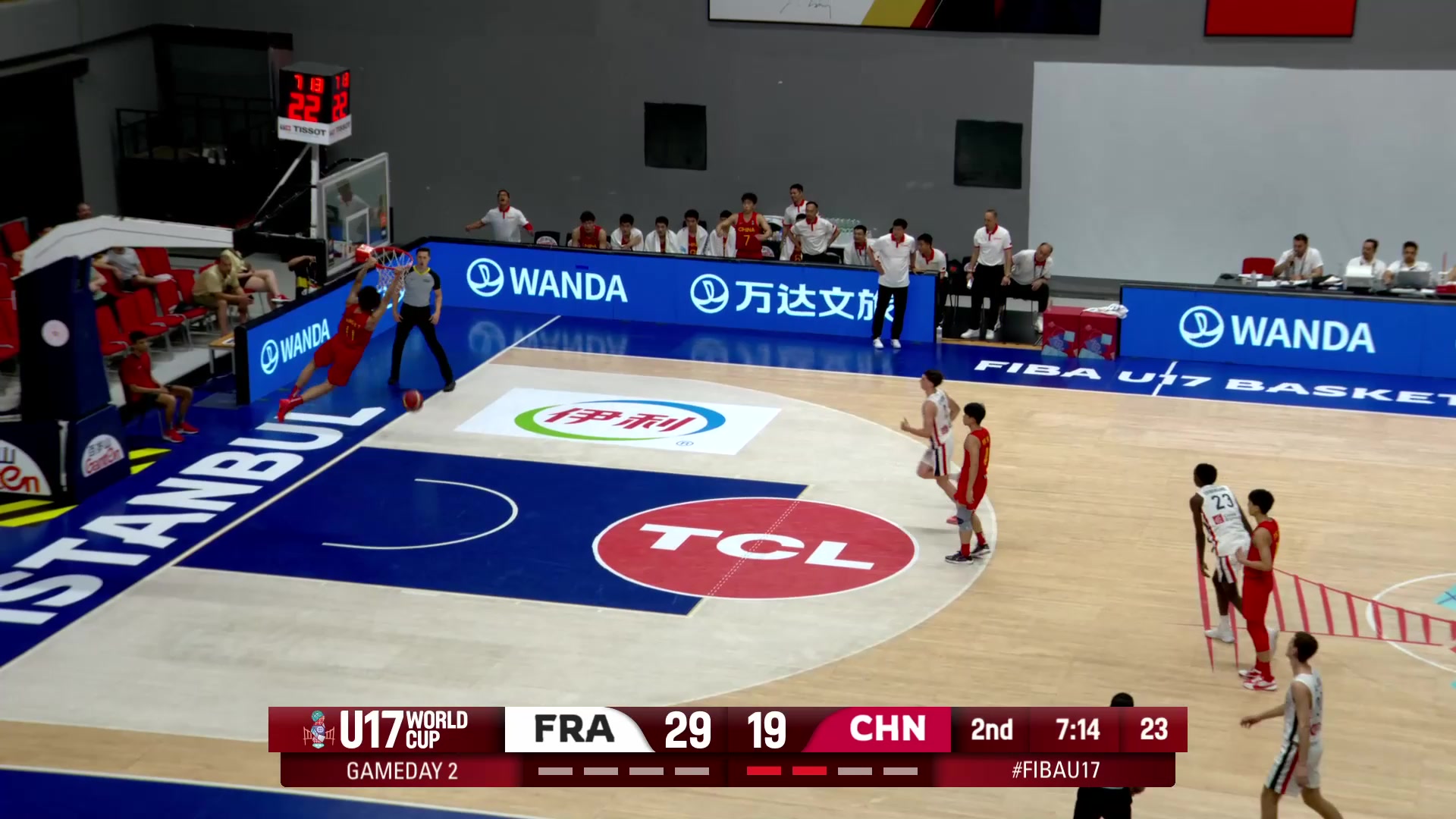 中国U17对阵法国，张博源18分8篮板集锦，他会是男篮未来锋线的答案吗？